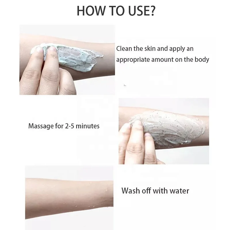 wholesale custom private label FEICAOJI body care bodyscrub  skin care whitening exfoliating coconut fruit  scrub