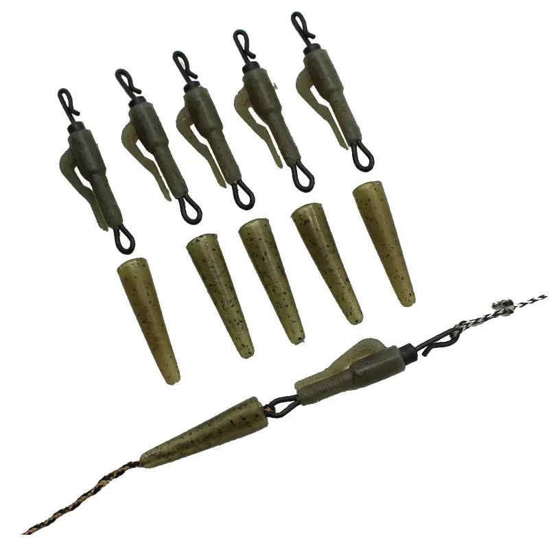 Комбинированный чехол из свинцовые зажимы с Регулируемый поворотный механизм для Рыбная ловля карпа хвост резиновые Кембрики на Линк рыболовные снасти аксессуары