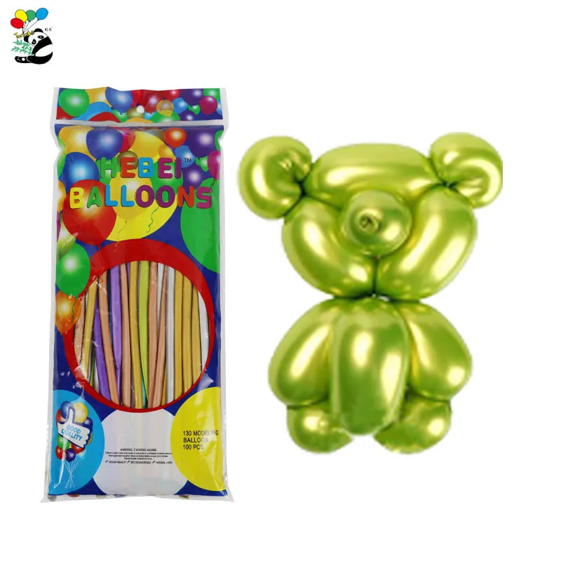 Kids balloons different weight colorful magic Chrome Plated 260 balloon Long Strip Shape Woven Balloons