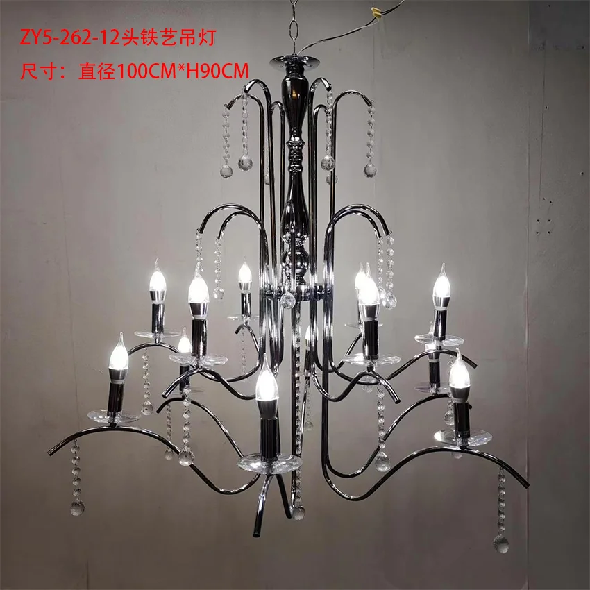 Chandelier Modern Luxury Large Drop Light Chandelier for Wedding Centerpiece