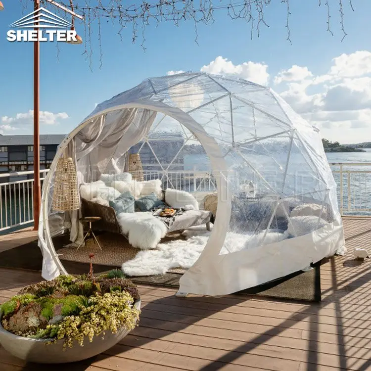 Outdoor Igloo Dome Geodesic Dome Tent for Restaurant/Bar/Cafe 4m