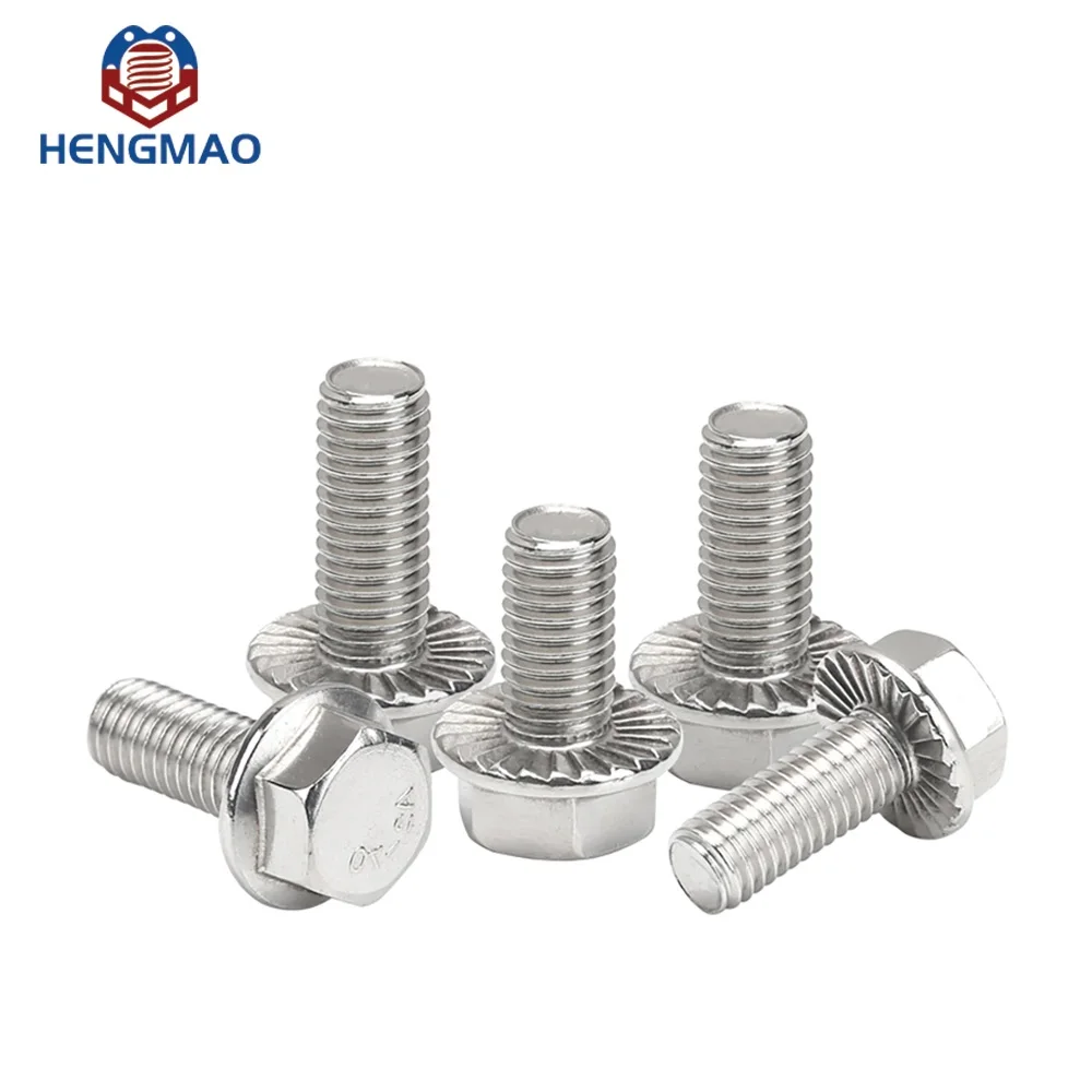 Factory Price M6 M8 M10 M12 DIN6921 SS304 SS316 Hex Flange Bolt