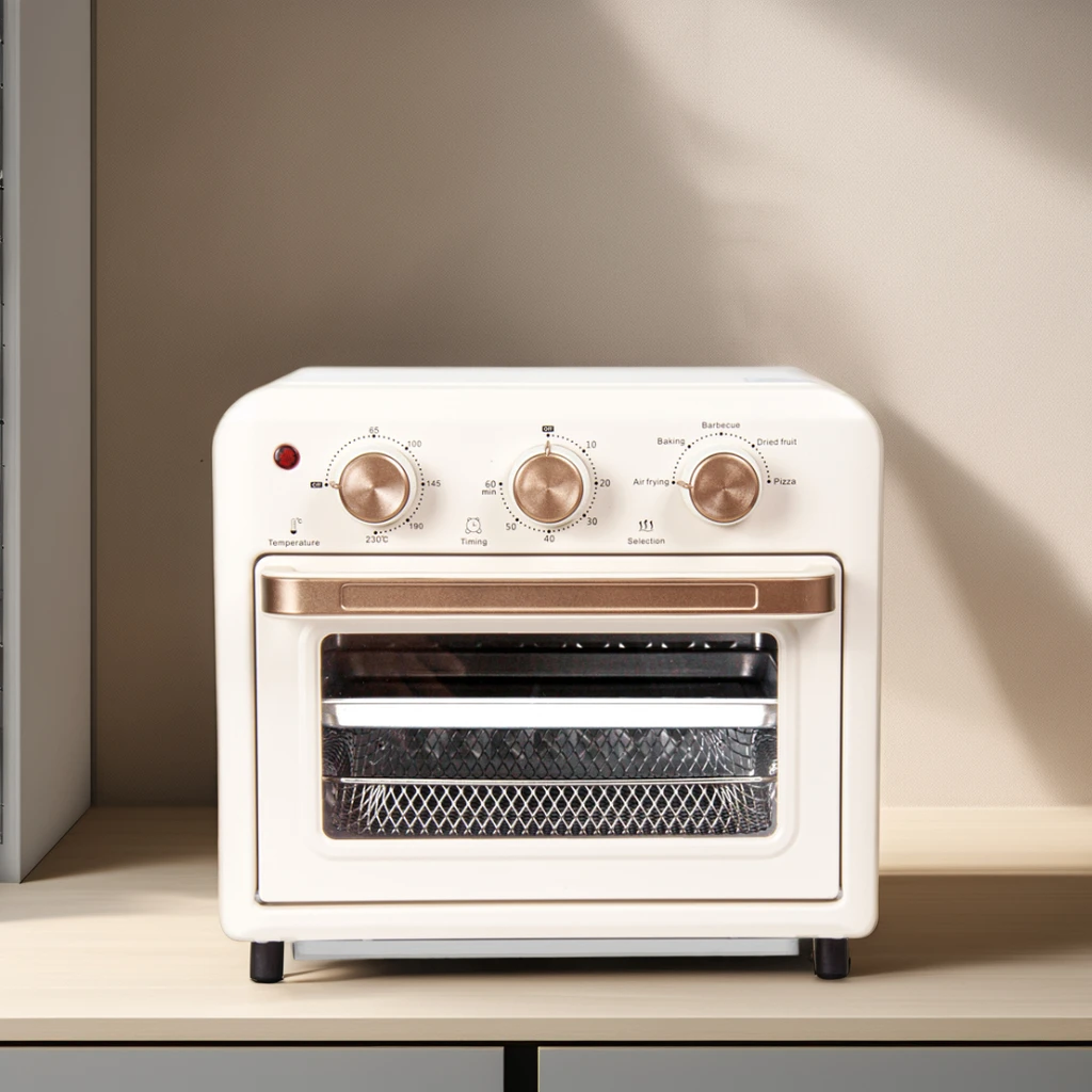 15-Liter Steel Smart Electric Countertop Oven Toaster Multi-Functional Digital Intellect Non-Oil Household Visible Window