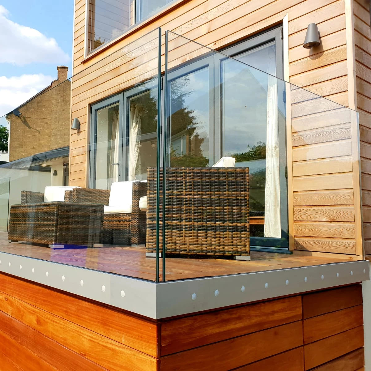 Стеклянные перила стеклянные балюстрады фитинги из нержавеющей стали и стекла