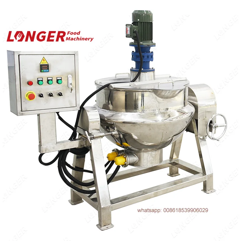 Electrical Jacked Kettle Caramel Sugar Cooking Pot Heating Type Sugar Boiling Machine