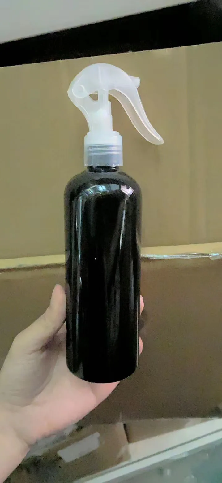 500ml  black PET plastic empty bottle shampoo 250ml lotion flip cap bottle