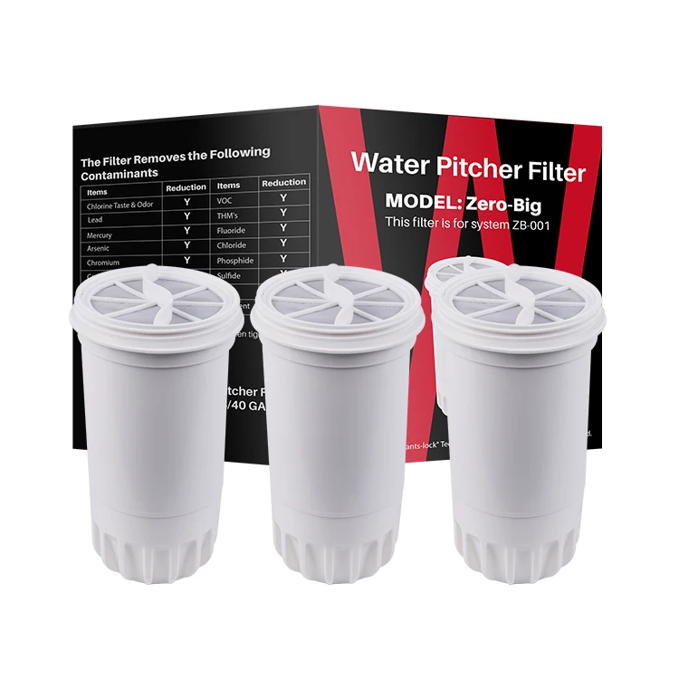 Дома очистки питьевой воды кувшин фильтр для воды кувшин для воды с активированным углем компании YUNDA Filter pre-фильтрация домочадца ZERO большой