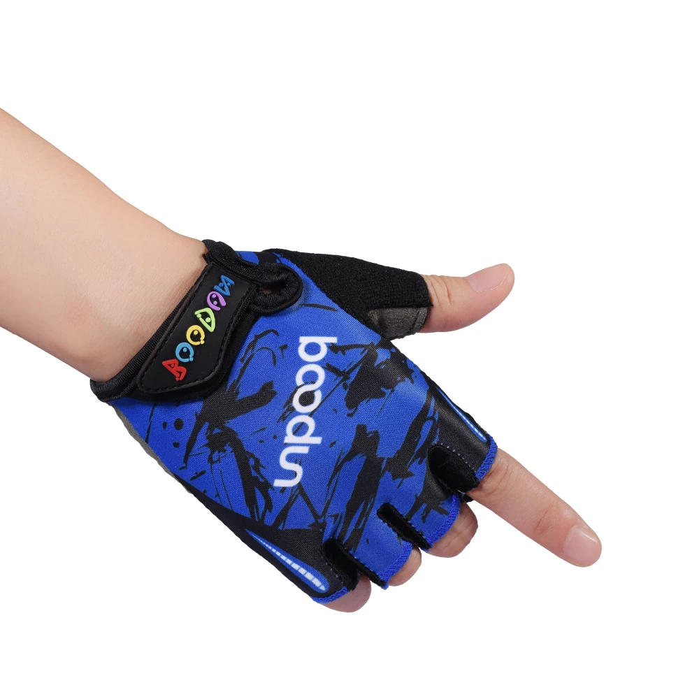 HBG 0015 Outdoor Half Finger Cycling Gloves Child Anti Slip shock-absorbing Bike Bicycle Gloves for Kids