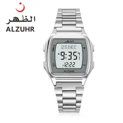 Factory original al fajr watch black alloy case Islamic azan prayer watch ramadan gift/prayer times worldwide ALZHUR302