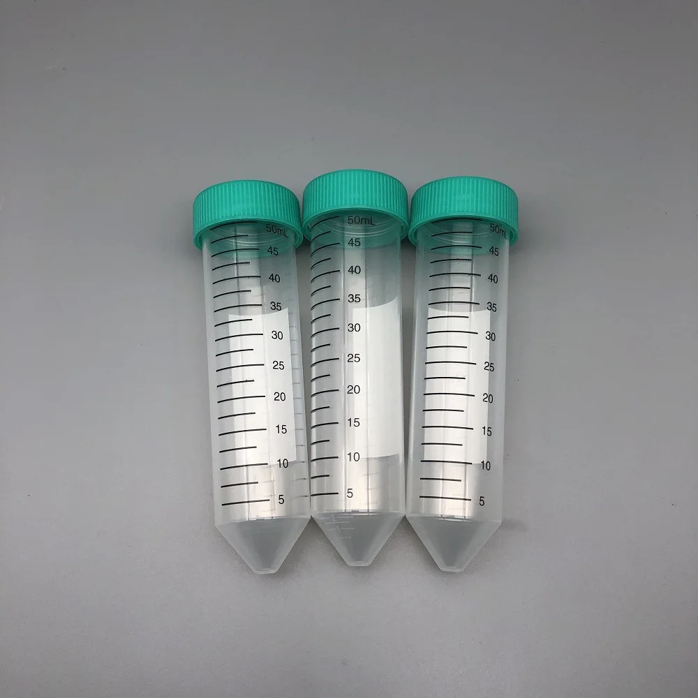 10Ml 50Ml Laboratory Disposable Plastic Conical Centrifuge Tubes With Clear White Graduation