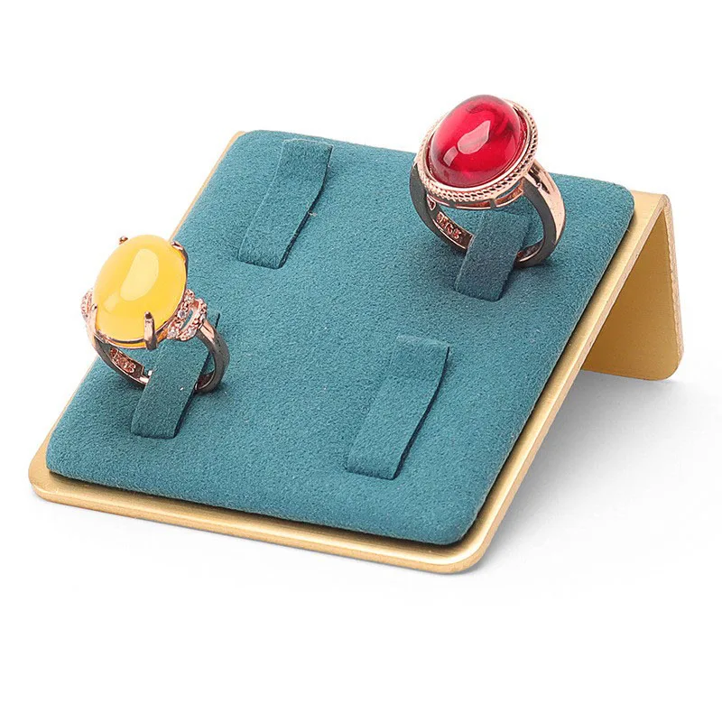 metal ear stud holder microfiber jewelry ring display stand