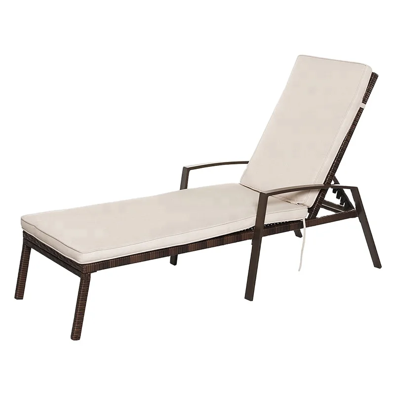 
Outdoor furniture rattan swimming pool lounge chair beach sun bed 