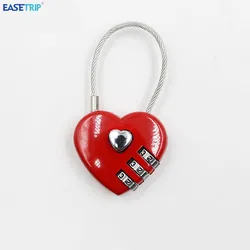 Best Travel Backpack Cable Metal Cord Password Padlock Luggage Bag Heart Shape Love Lock