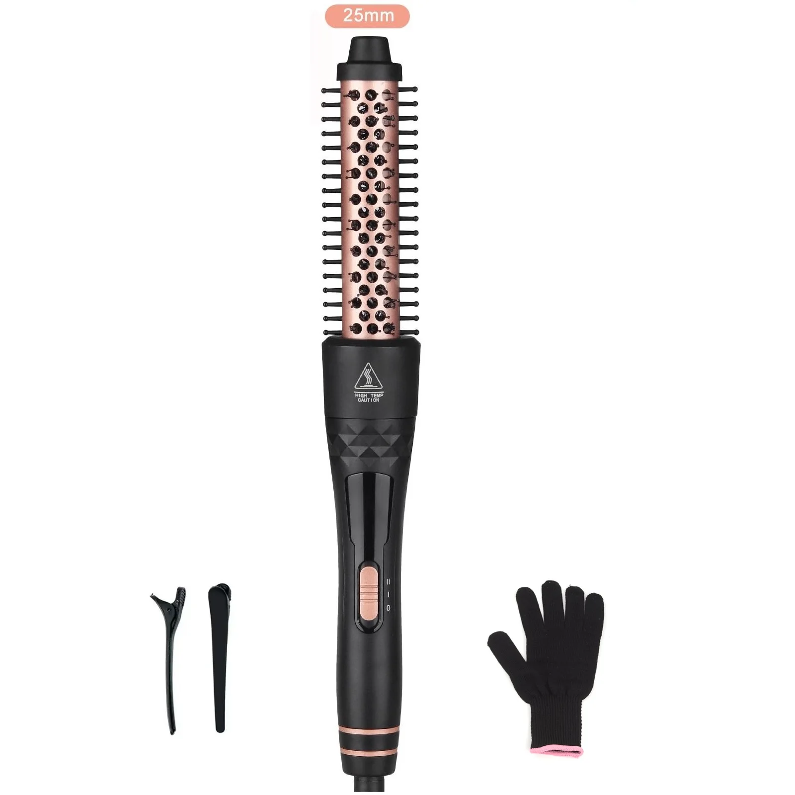 Minoo patented hair curling brush with 3 size most popular interchangeable  25mm 32mm 32mm hair curling brush