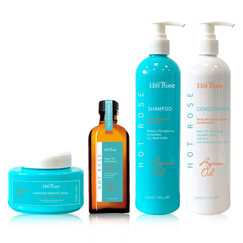 High Quality Private Label Sulfate Free Organic Argan Oil Nourishing Hair Shampoo and Conditioner