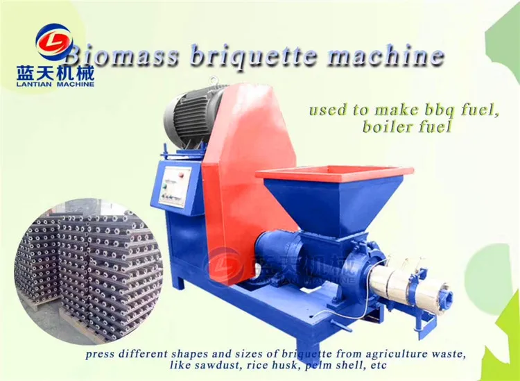 
Biomass extruder type sugarcane bagasse charcoal briquette making machine 
