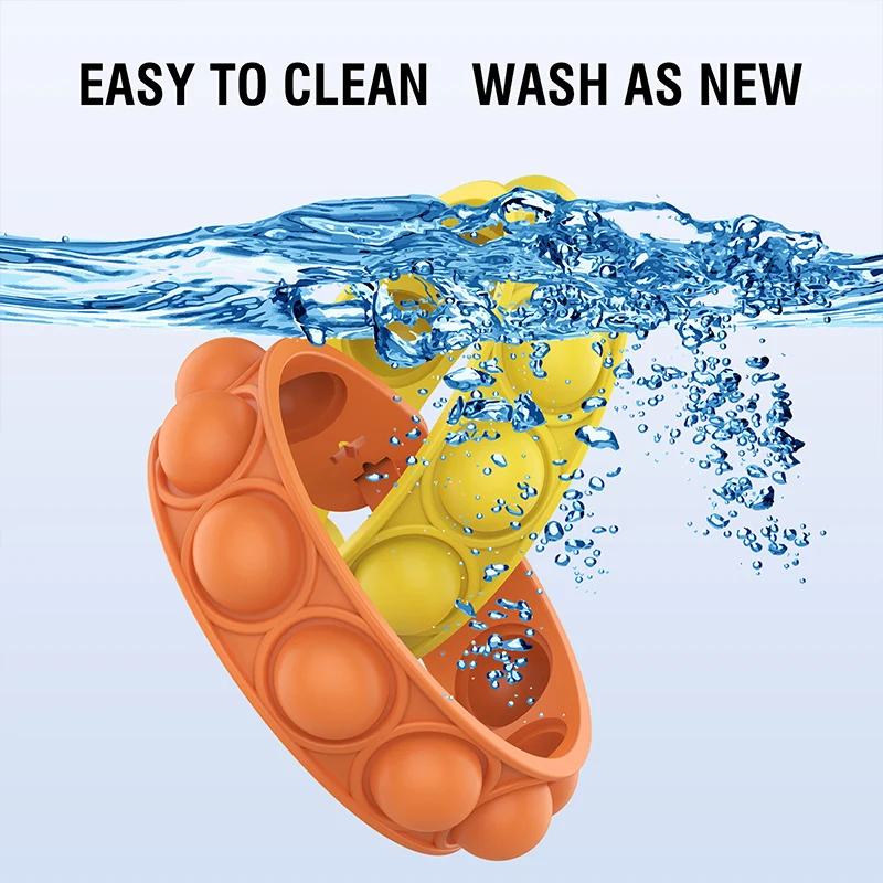 Лидер продаж, игрушка-антистресс с пузырьками, браслет-антистресс, прочный регулируемый многоцветный Браслет-антистресс для детей