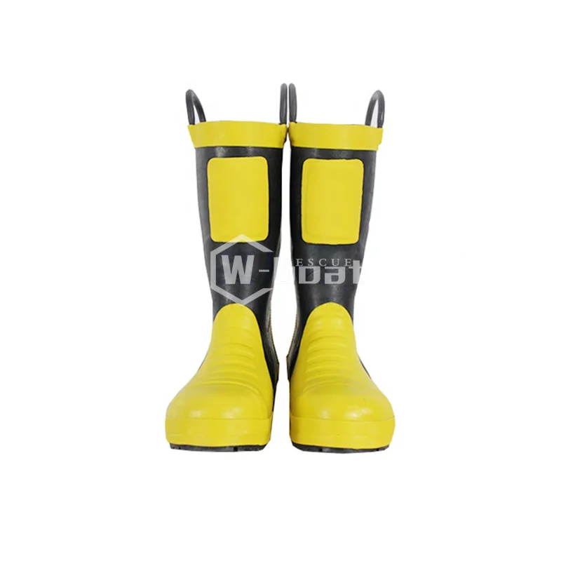 Steel toe fire resistant fireman rubber safety boot