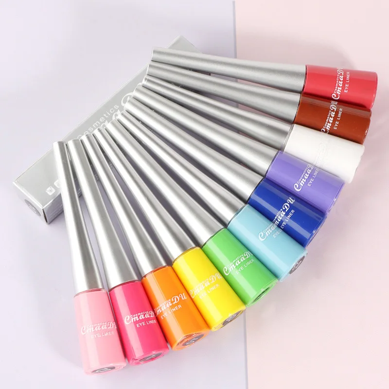 Custom Logo 17 Colors Black Neon Colorful Vegan Waterproof Long Lasting Matter Private Label Liquid Eyeliner