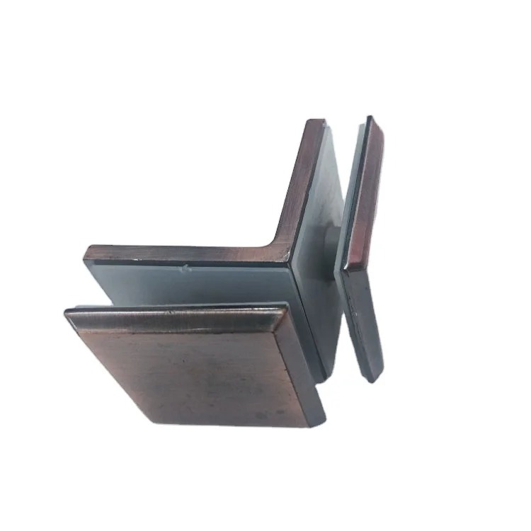 Square Glass Hinges for Fixed Wall 90 Degree Bedroom/Office Wall Attachments Glass Accessories for Beds