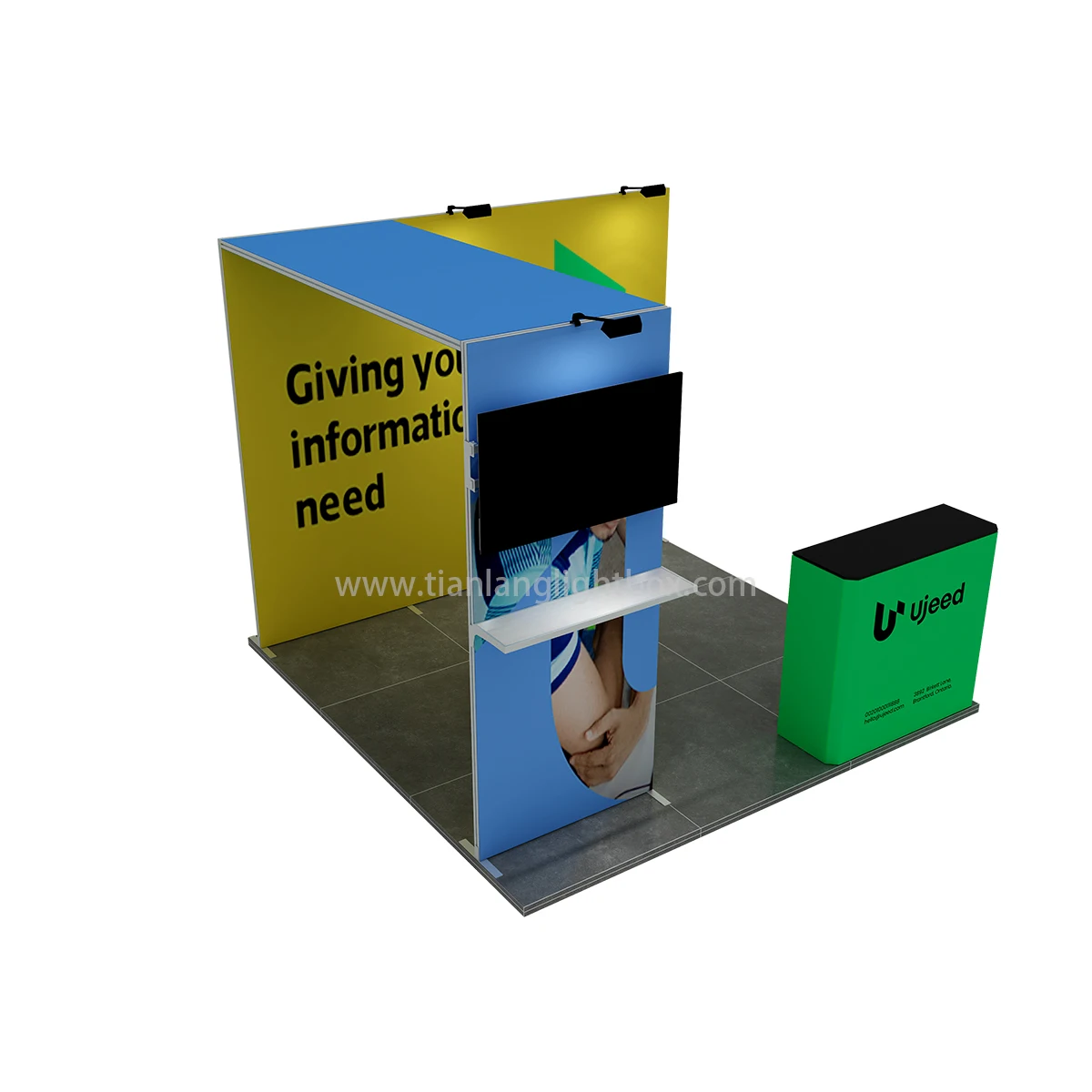 TianLang открытые угловые самые легкие 10 х10 футов выставочные стенды модульные алюминиевые рамы 3 х3