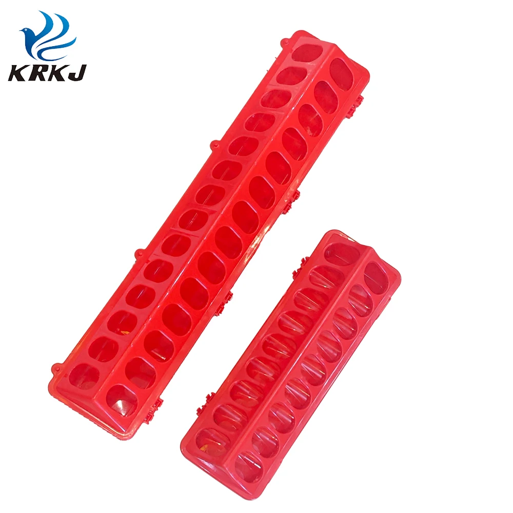 KD642 farm multipurpose poultry plastic flip top holes ground feeder for chick