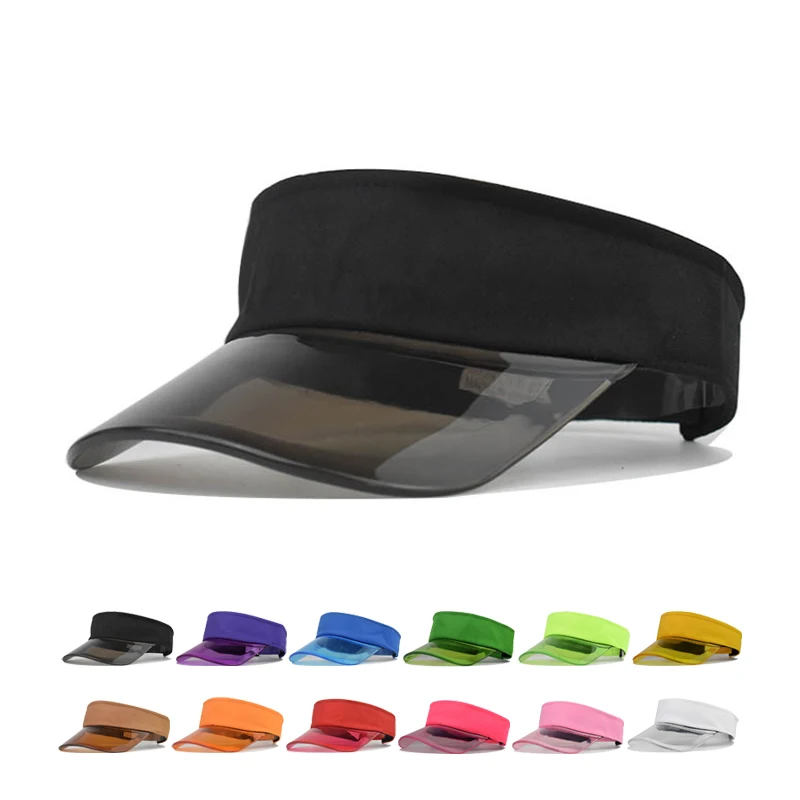 Оптовая продажа, лидер продаж, прозрачный козырек для тенниса, кепка visera sombrero de sol, спортивные козыреки из ПВХ, прозрачный козырек от солнца