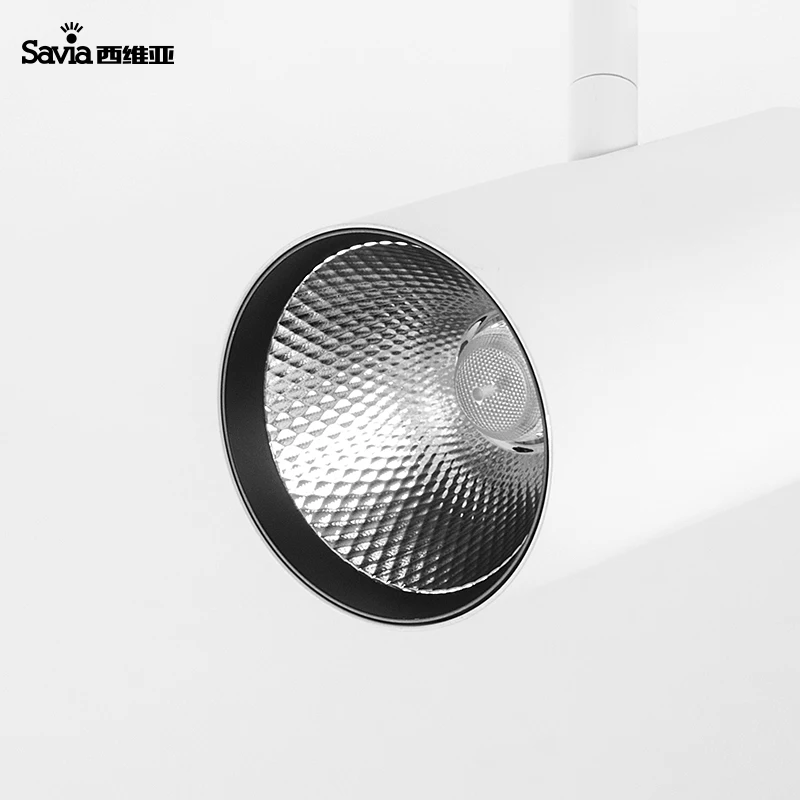 
Savia 3 Phase 4 Wires Anti Glare Adjust Modern LED Indoor Ceiling Spotlight Track Rail light For Shop Office Exhibition 