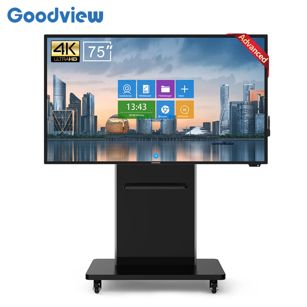 Goodview 75 inch interactive touch screen whiteboard smart in bangladeshi price classroom electronic