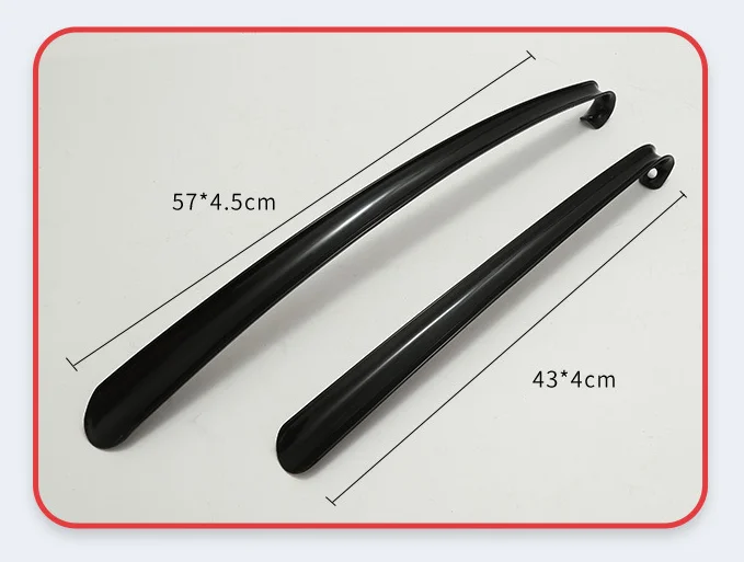 home decoration colorful plastic shoe horn short long  customized logo color  home easy use shoe horn with hook