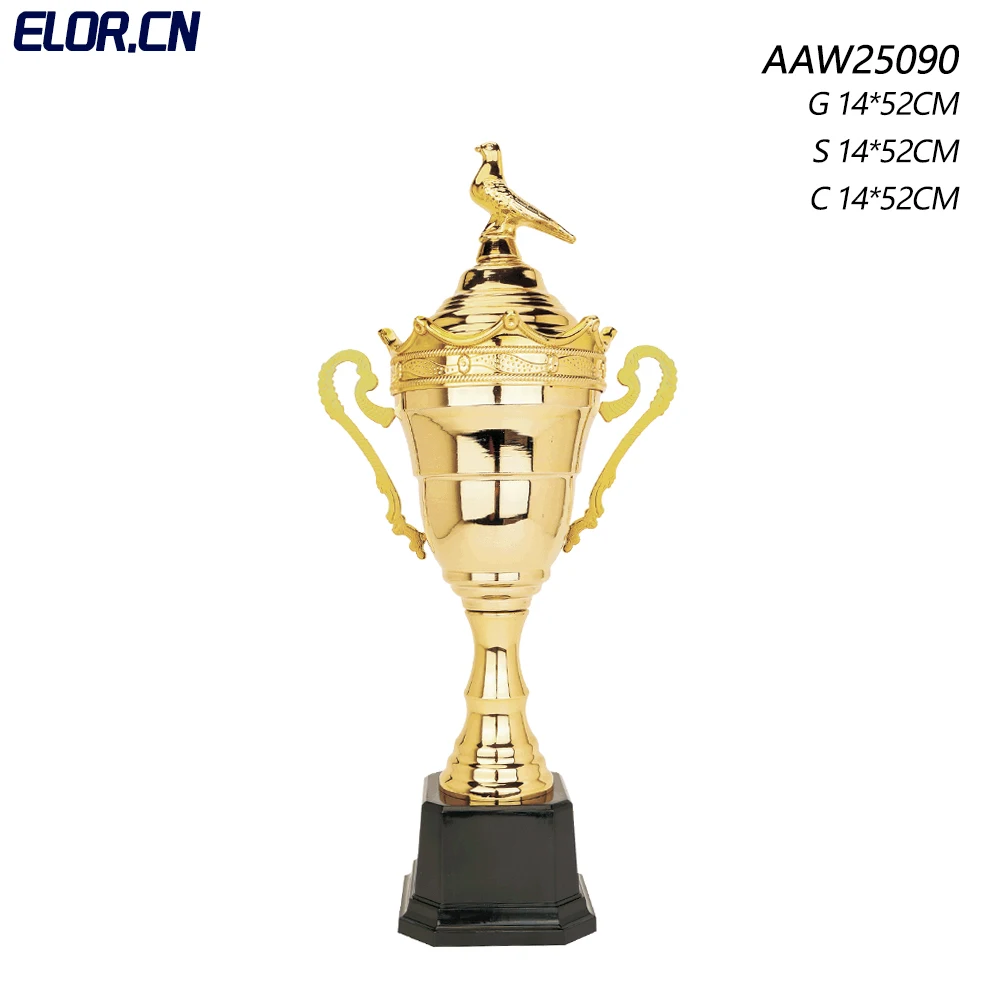 Elor Creative Design Golden Golf Trophies And Awards With Custom Nameplate Factory Direct Supply Sports Trophy Cup Plaques