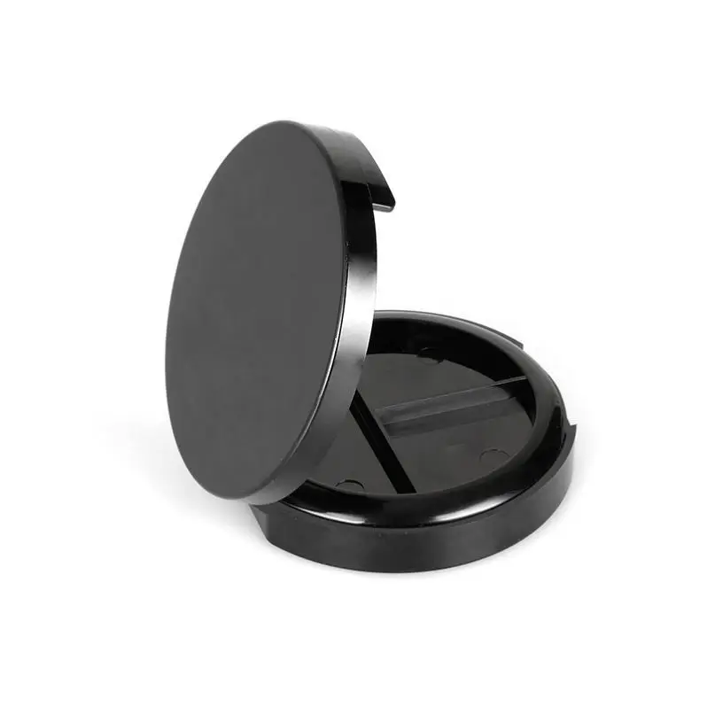 3 colors Customized Empty Plastic Eye Shadow Round Case 3 holes Matt eyeshadow Packaging Palette With Mirror