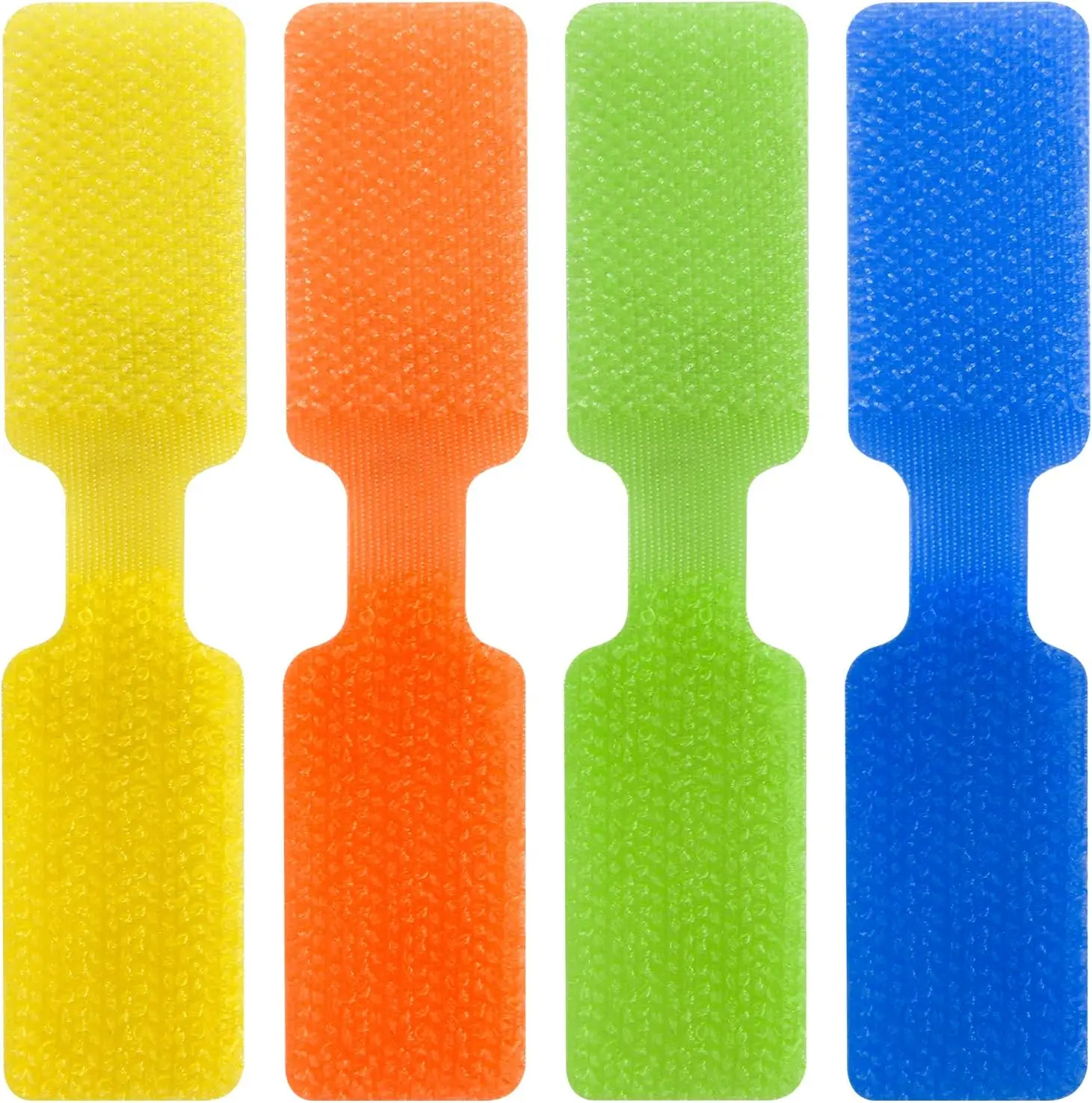 Self-Adhesive Cable Cord Labels Wire Labels Write On Hook and Loop Cable Ties Cord Tags for Cable Management and Identification