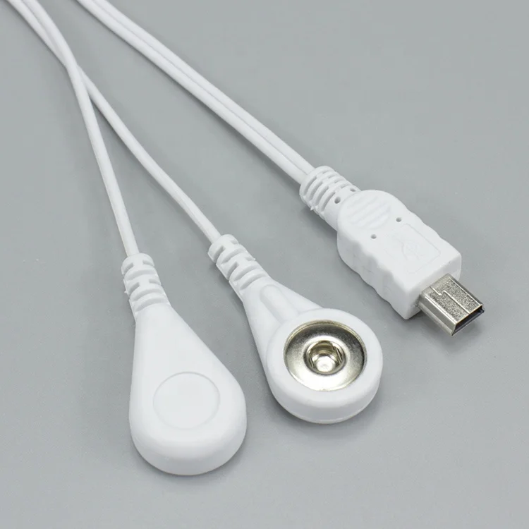 ecg electrode pad wire  mini USB 5pin to 4.0mm female  cable for medical electrode pad massager