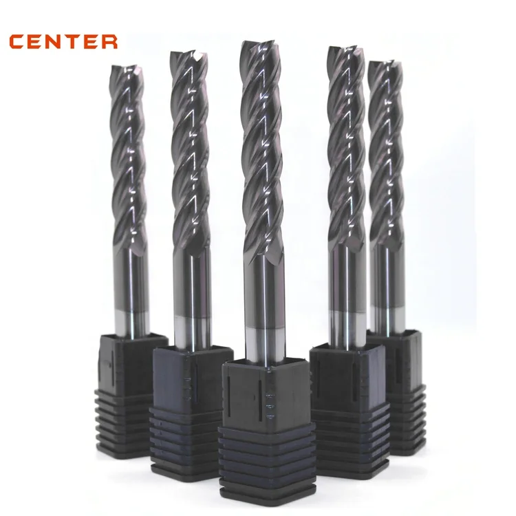 4 Flutes Long Flute Tungsten Solid carbide milling cutter with AlTiSiN Coating