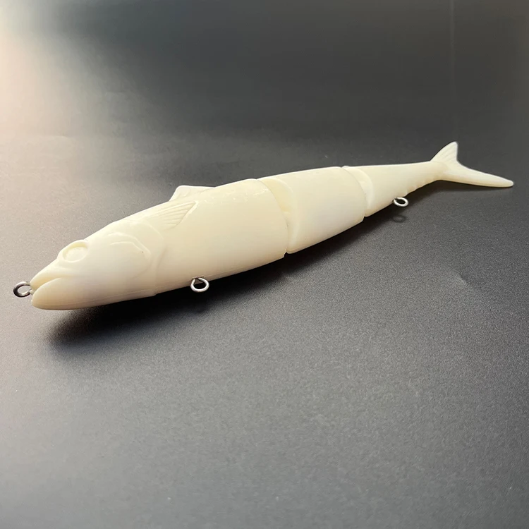 High Quality 23cm 104g Unpainted Mackerel Lure Swimbait 4 Segmented Fishing Lure Swimbait Blank For Bass Fishing