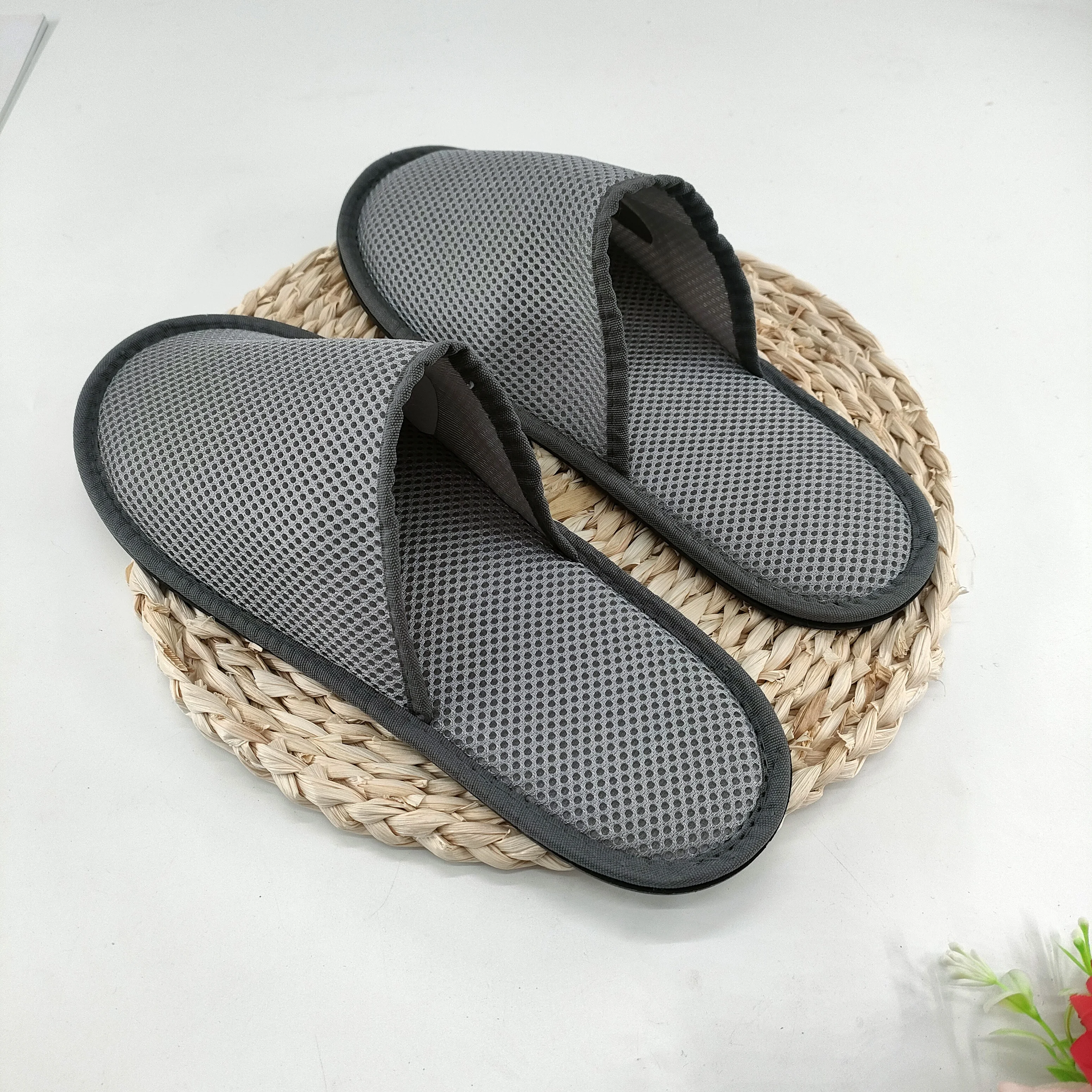 Men Casual Mules Mesh Breathable Flat Slippers Factory Price 2023 Chinese EVA Carton Unisex Summer Slippers Customized Color