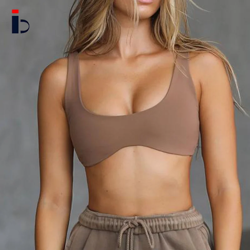 Better Active Manufacturer Yoga Fitness Custom Low Neckline Youth Nude Women Backless Sexy Sport Bra