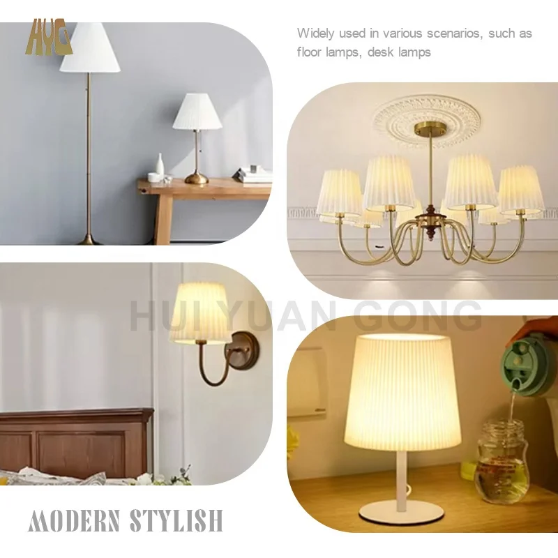 High Quality Parchment Separate OEM Wholesale Hardback Shade Round Small Table Light Ceiling Lamp Lampshades