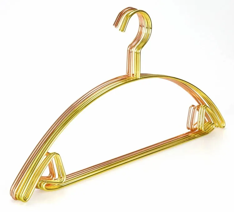 Semicircular metal clothes hanger Gold Rose Gold Coated Metal Wire Clothes Bra Underwear Hanger