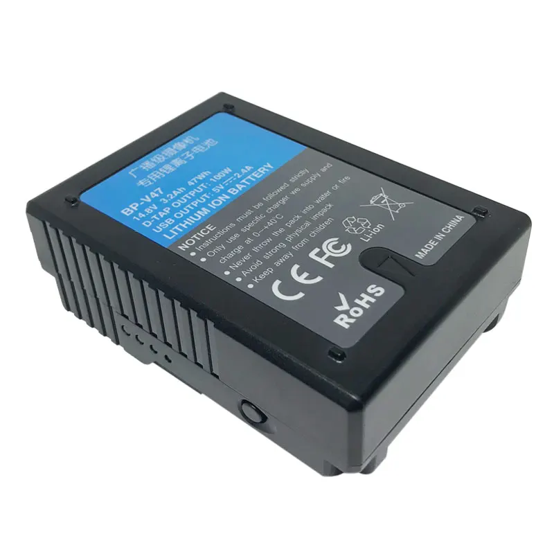 BP-V47 rechargeable lithium ion batteries  Broadcast Camera Battery V Mount Battery 14.8V3.2Ah 47Wh