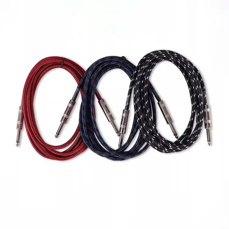 6.5mm Copper Core Braided 3M Guitar Connection Cable Instrument Noise Reduction Connection Cable
