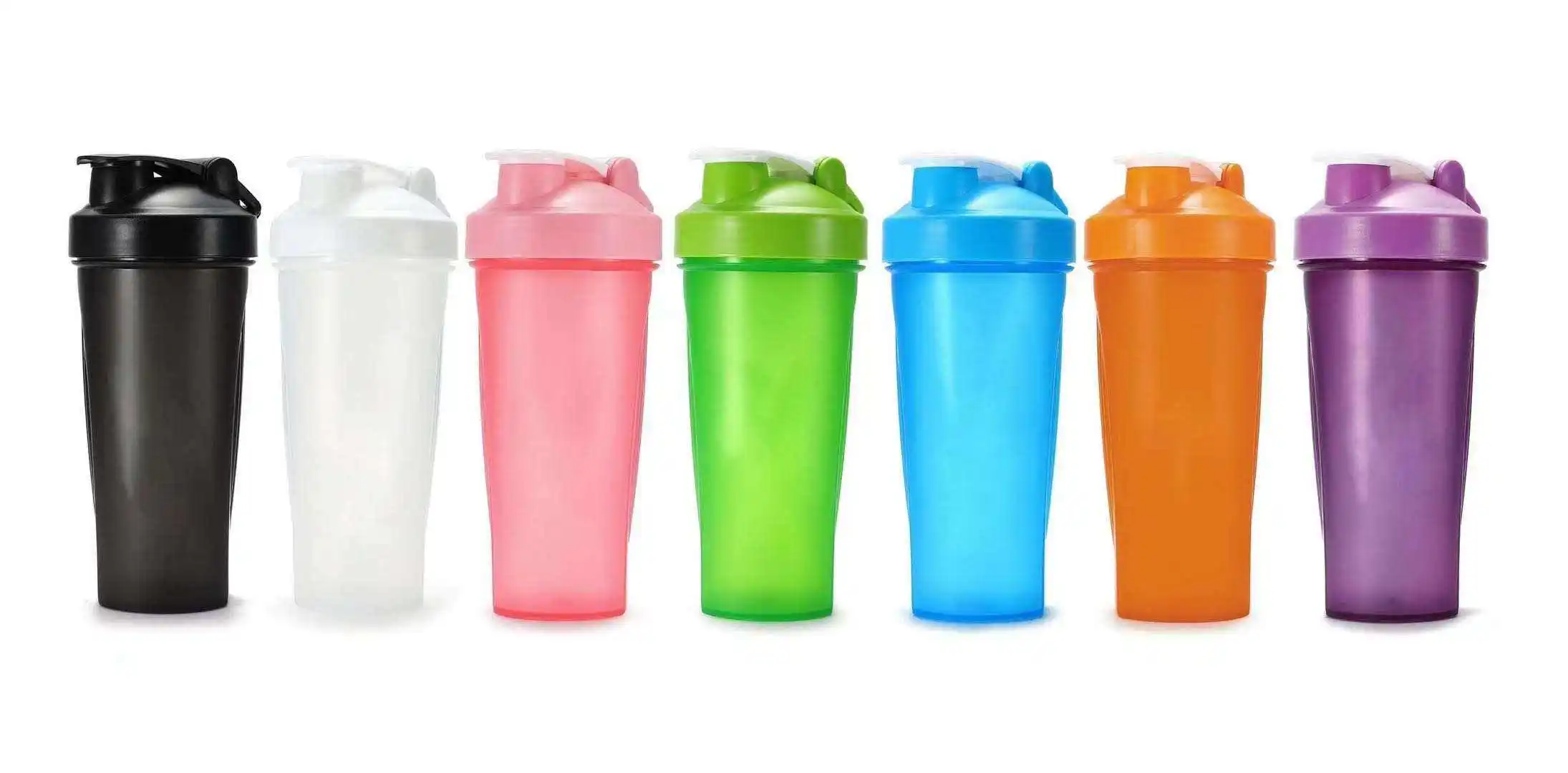 Wholesale Custom Logo 600ml Plastic Shaker Water Gym Bottles Bpa Free Sports Water Bottle Gym Fitness Protein Shaker Bottle