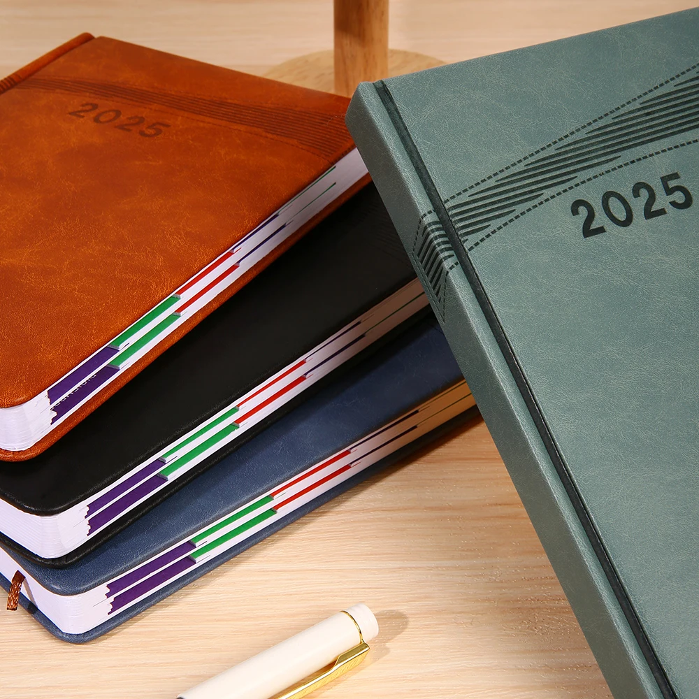 Personalised logo a4 a5 a6 note book custom print paper leather hardcover journal notebook