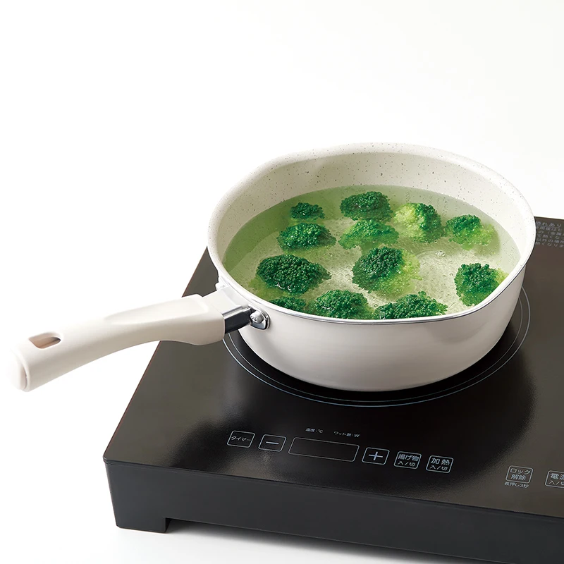 Deep Pan Non Stick  Coating Fry Pan Wok Pan Soft Touch Handle Induction Bottom