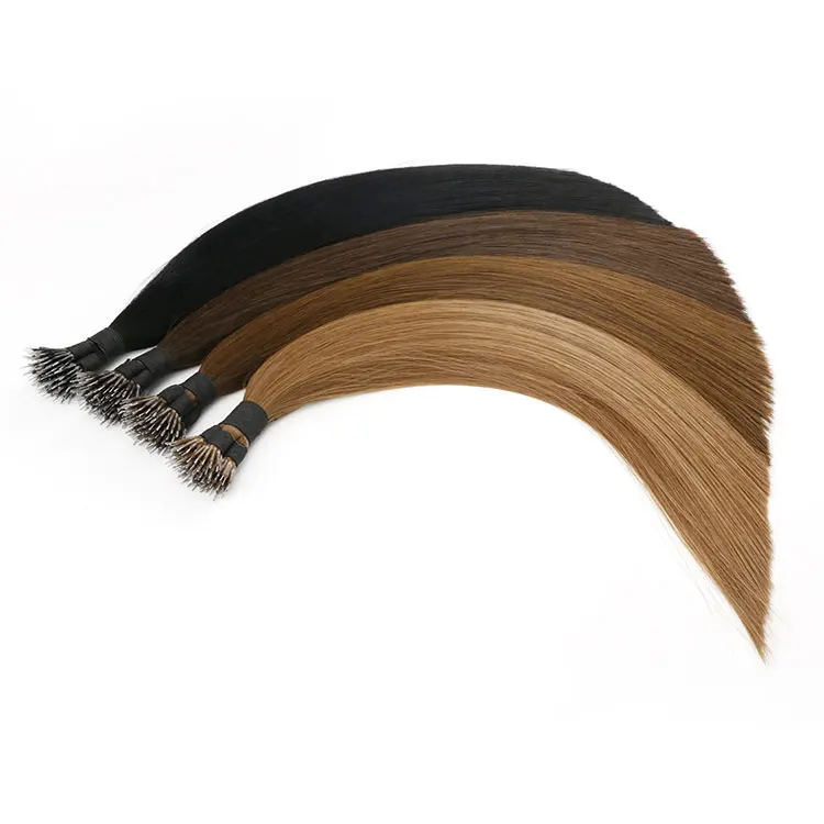 Oem Delux Double Drawn Raw Indian Cuticle Aligned Virgin Hair Nano Ring Extensions