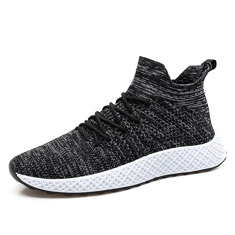 Hot sale USA top quality breathable upper fly knitting casual men sport sock shoes