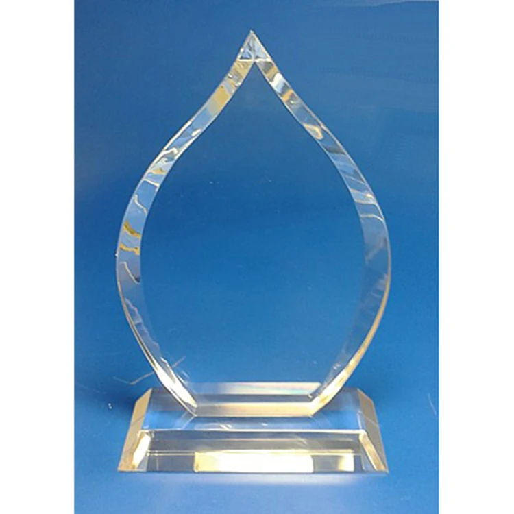 Customized Shape Clear Award Trophy Crystal Medal Glass