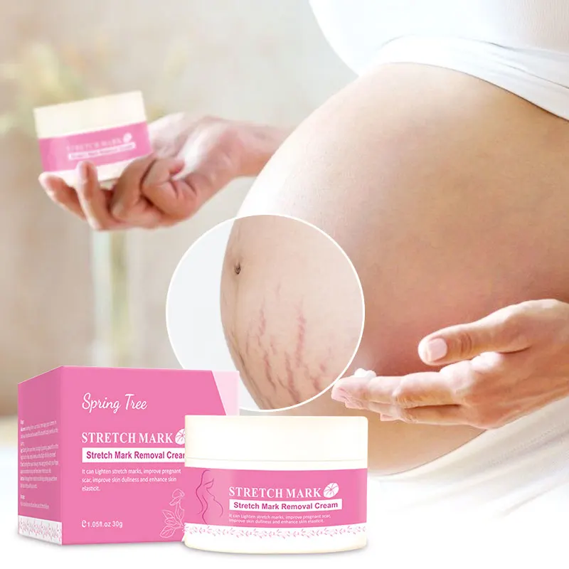 Private label stretch mark cream Eliminate stretch marks in one week Natural and organic asiaticoside stretch mark cream