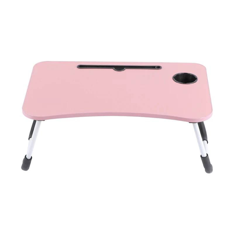 2022 hot sell Low price Children furniture Lazy Folding Study Drawer Table With Slot for Phone or Cups Stand in Bed iPad Table